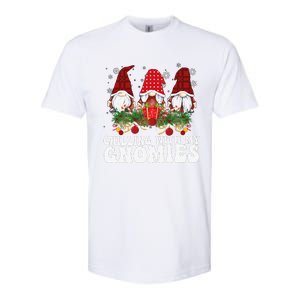 Chillin With My Gnomies Plaid Christmas Santa Gnomes Xmas Softstyle CVC T-Shirt