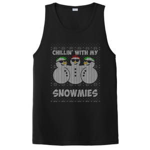 Chillin With My Snowmies Funny Ugly Christmas PosiCharge Competitor Tank