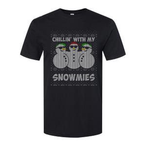 Chillin With My Snowmies Funny Ugly Christmas Softstyle CVC T-Shirt