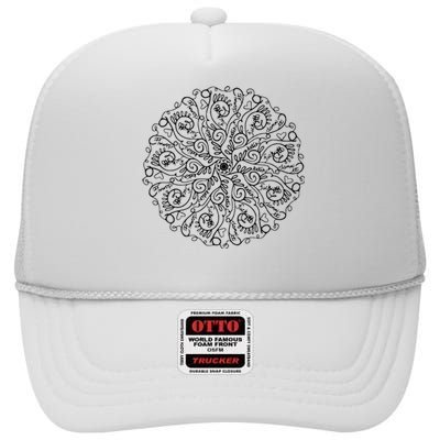 Curse Word Mandala High Crown Mesh Back Trucker Hat