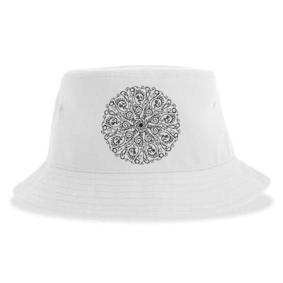 Curse Word Mandala Sustainable Bucket Hat