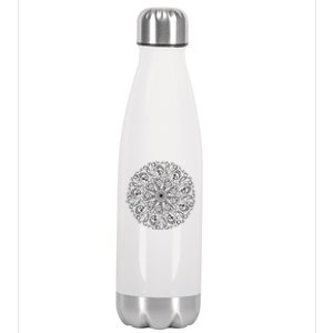 Curse Word Mandala Stainless Steel Insulated Water Bottle