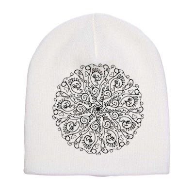 Curse Word Mandala Short Acrylic Beanie