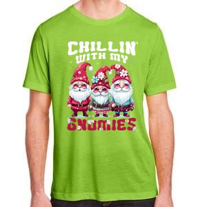 Chillin With My Gnomies Santa Claus Gnomes Groovy Christmas Gift Adult ChromaSoft Performance T-Shirt