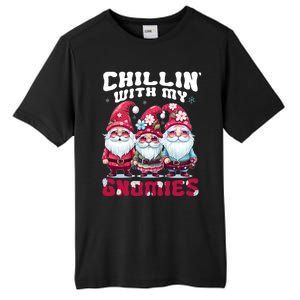 Chillin With My Gnomies Santa Claus Gnomes Groovy Christmas Gift Tall Fusion ChromaSoft Performance T-Shirt