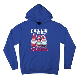 Chillin With My Gnomies Santa Claus Gnomes Groovy Christmas Gift Hoodie