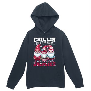 Chillin With My Gnomies Santa Claus Gnomes Groovy Christmas Gift Urban Pullover Hoodie