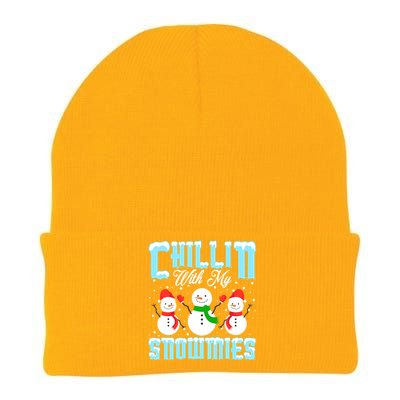 Chillin With My Snowmies Great Gift Knit Cap Winter Beanie