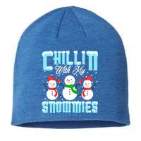 Chillin With My Snowmies Great Gift Sustainable Beanie