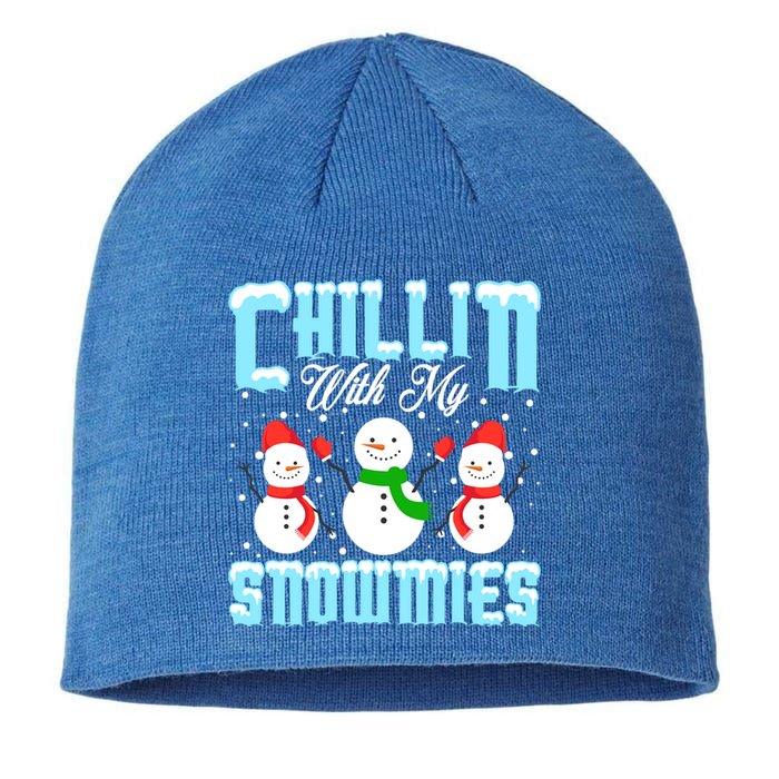 Chillin With My Snowmies Great Gift Sustainable Beanie