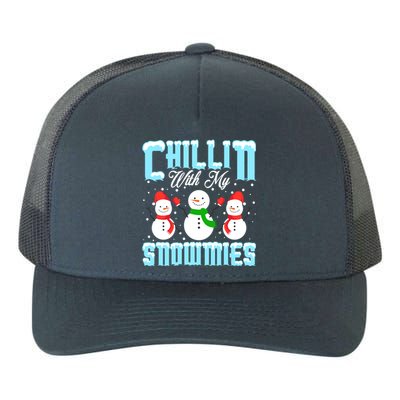 Chillin With My Snowmies Great Gift Yupoong Adult 5-Panel Trucker Hat