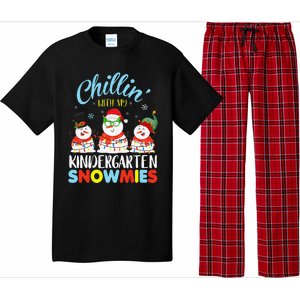 Chillin With My Kindergarten Snowmies Teacher Christmas Xmas Pajama Set