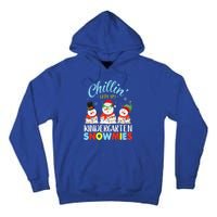 Chillin With My Kindergarten Snowmies Teacher Christmas Xmas Tall Hoodie