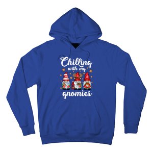 Chillin With My Gnomies Santa Claus Gnomes Groovy Christmas Cute Gift Hoodie