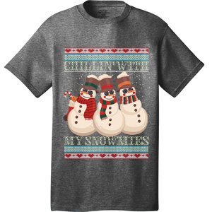 Chillin With My Snowmies Ugly Christmas Snowman T-Shirt