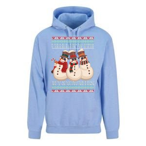 Chillin With My Snowmies Ugly Christmas Snowman Unisex Surf Hoodie