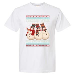 Chillin With My Snowmies Ugly Christmas Snowman Garment-Dyed Heavyweight T-Shirt