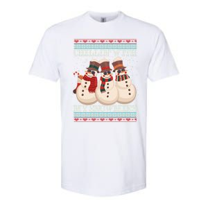 Chillin With My Snowmies Ugly Christmas Snowman Softstyle CVC T-Shirt