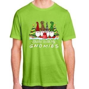 Chillin With My Gnomies Funny Christmas Family Friend Gnomes Adult ChromaSoft Performance T-Shirt