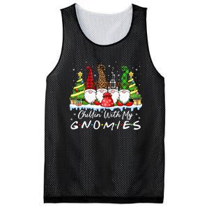 Chillin With My Gnomies Funny Christmas Family Friend Gnomes Mesh Reversible Basketball Jersey Tank