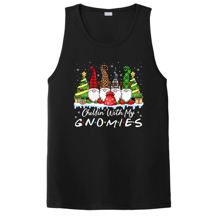 Chillin With My Gnomies Funny Christmas Family Friend Gnomes PosiCharge Competitor Tank