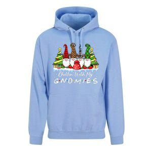 Chillin With My Gnomies Funny Christmas Family Friend Gnomes Unisex Surf Hoodie