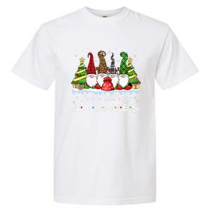 Chillin With My Gnomies Funny Christmas Family Friend Gnomes Garment-Dyed Heavyweight T-Shirt