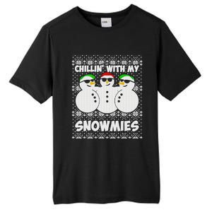 Chillin With My Snowmies Ugly Christmas Tall Fusion ChromaSoft Performance T-Shirt