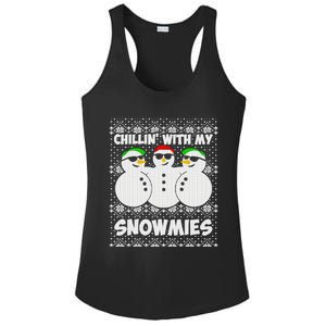 Chillin With My Snowmies Ugly Christmas Ladies PosiCharge Competitor Racerback Tank