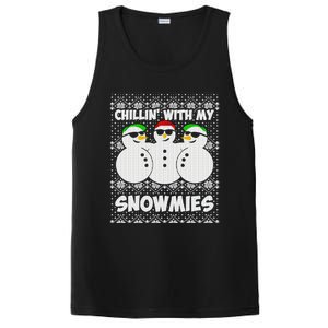 Chillin With My Snowmies Ugly Christmas PosiCharge Competitor Tank