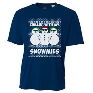 Chillin With My Snowmies Ugly Christmas Cooling Performance Crew T-Shirt