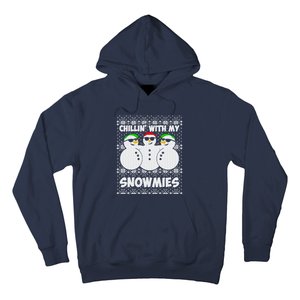 Chillin With My Snowmies Ugly Christmas Hoodie