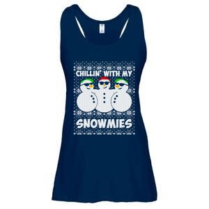 Chillin With My Snowmies Ugly Christmas Ladies Essential Flowy Tank