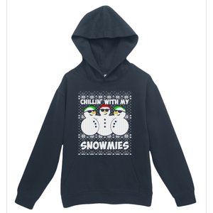 Chillin With My Snowmies Ugly Christmas Urban Pullover Hoodie