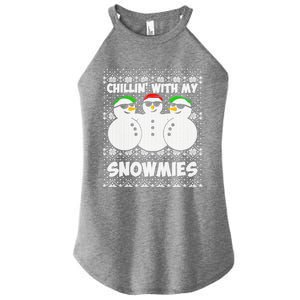 Chillin With My Snowmies Ugly Christmas Women's Perfect Tri Rocker Tank