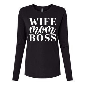 Cute Wife Mom Boss Gift Womens Cotton Relaxed Long Sleeve T-Shirt