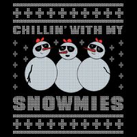 Chillin With My Snowmies Funny Snowman Homies Ugly Christmas City Backpack