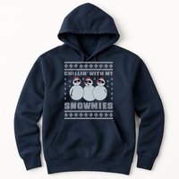 Chillin With My Snowmies Funny Snowman Homies Ugly Christmas Hoodie