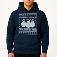 Chillin With My Snowmies Funny Snowman Homies Ugly Christmas Hoodie