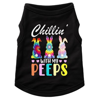 Chillin With My Peeps Tie Dye Bunny Rabbit Easter Teacher Doggie Tank