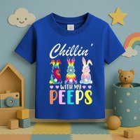 Chillin With My Peeps Tie Dye Bunny Rabbit Easter Teacher Toddler T-Shirt