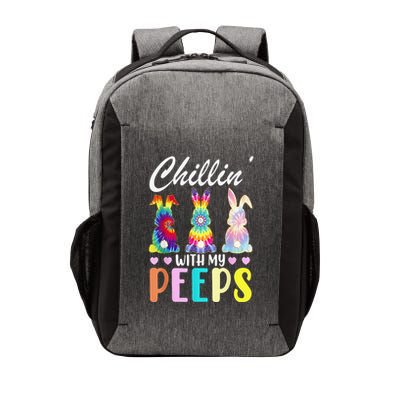 Chillin With My Peeps Tie Dye Bunny Rabbit Easter Teacher Vector Backpack