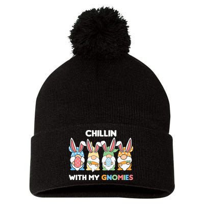 Chillin With My Gnomies Easter Gnome Pom Pom 12in Knit Beanie