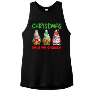 Christmas With My Gnomies Family Matching Xmas Squad Gift Ladies PosiCharge Tri-Blend Wicking Tank