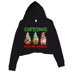 Christmas With My Gnomies Family Matching Xmas Squad Gift Crop Fleece Hoodie