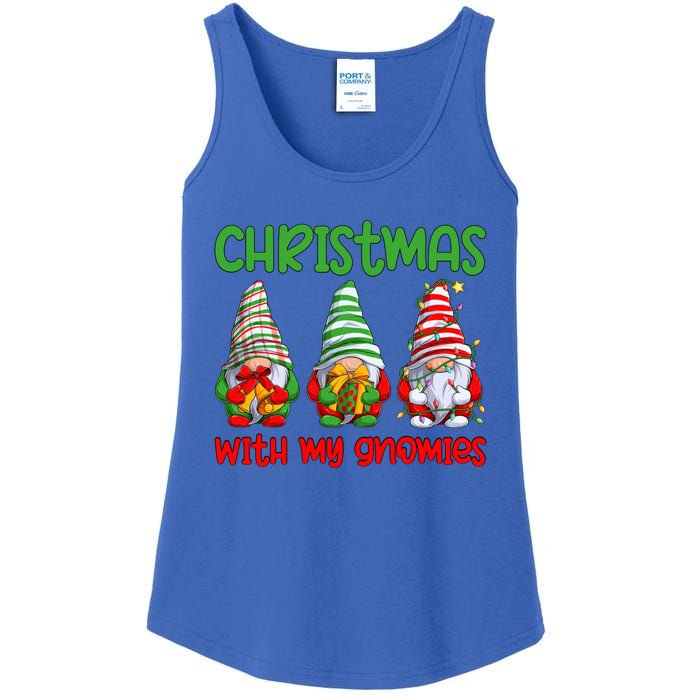 Christmas With My Gnomies Family Matching Xmas Squad Gift Ladies Essential Tank