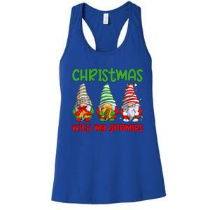 Christmas With My Gnomies Family Matching Xmas Squad Gift Women's Racerback Tank