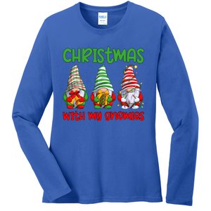 Christmas With My Gnomies Family Matching Xmas Squad Gift Ladies Long Sleeve Shirt