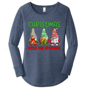 Christmas With My Gnomies Family Matching Xmas Squad Gift Women's Perfect Tri Tunic Long Sleeve Shirt