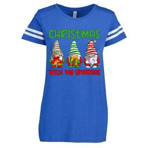 Christmas With My Gnomies Family Matching Xmas Squad Gift Enza Ladies Jersey Football T-Shirt